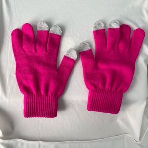 New pink touch screen gloves